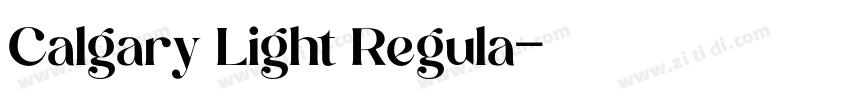Calgary Light Regula字体转换